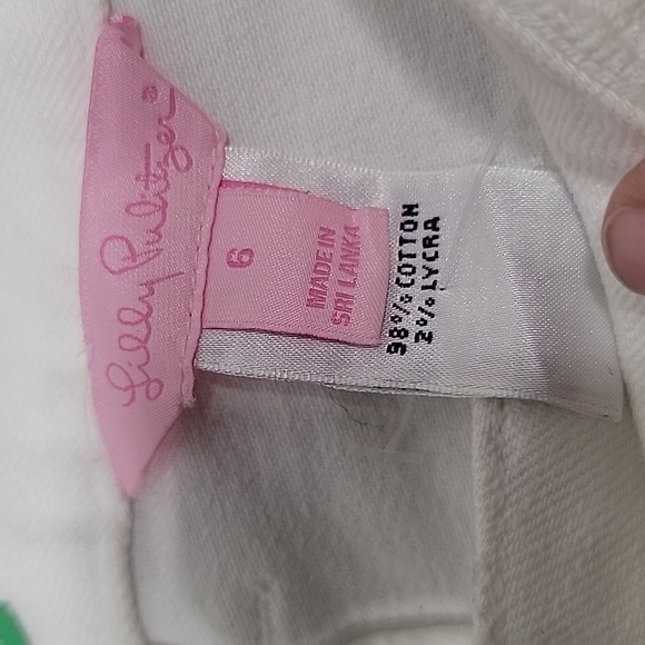 NEW with Tags Lilly Pulitzer White 'Palm Beach Straight Fit' Jeans, Size 6 - Picture 3 of 8